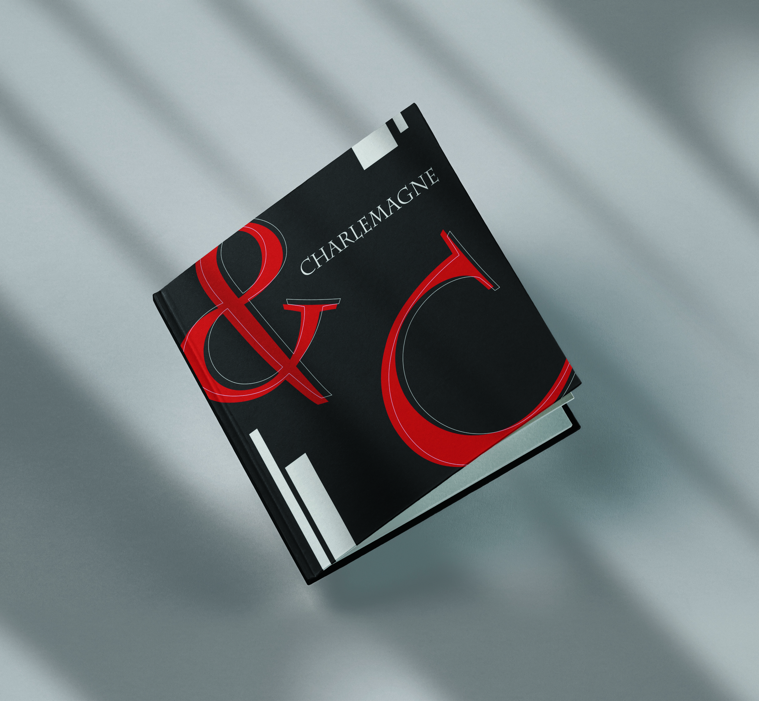 Typography book for the font charlemagne.